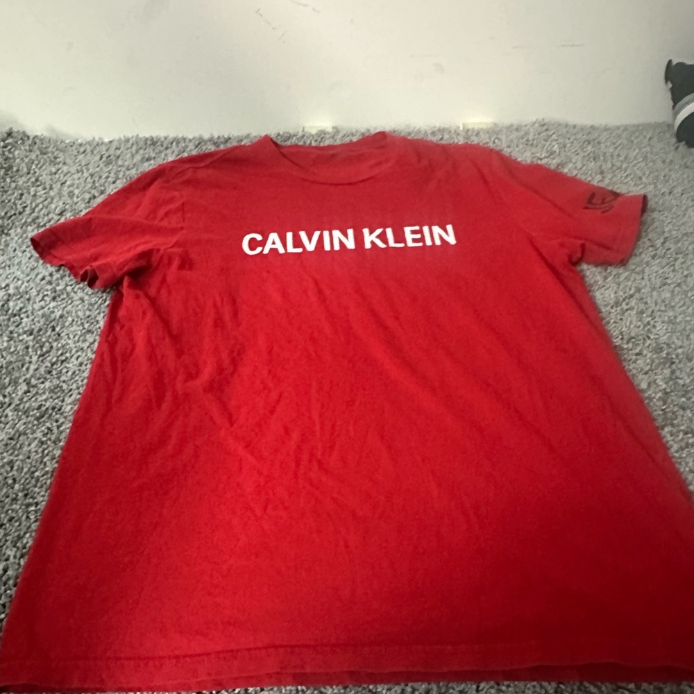 Calvin Klein Jeans Red Short Sleeve Tee
